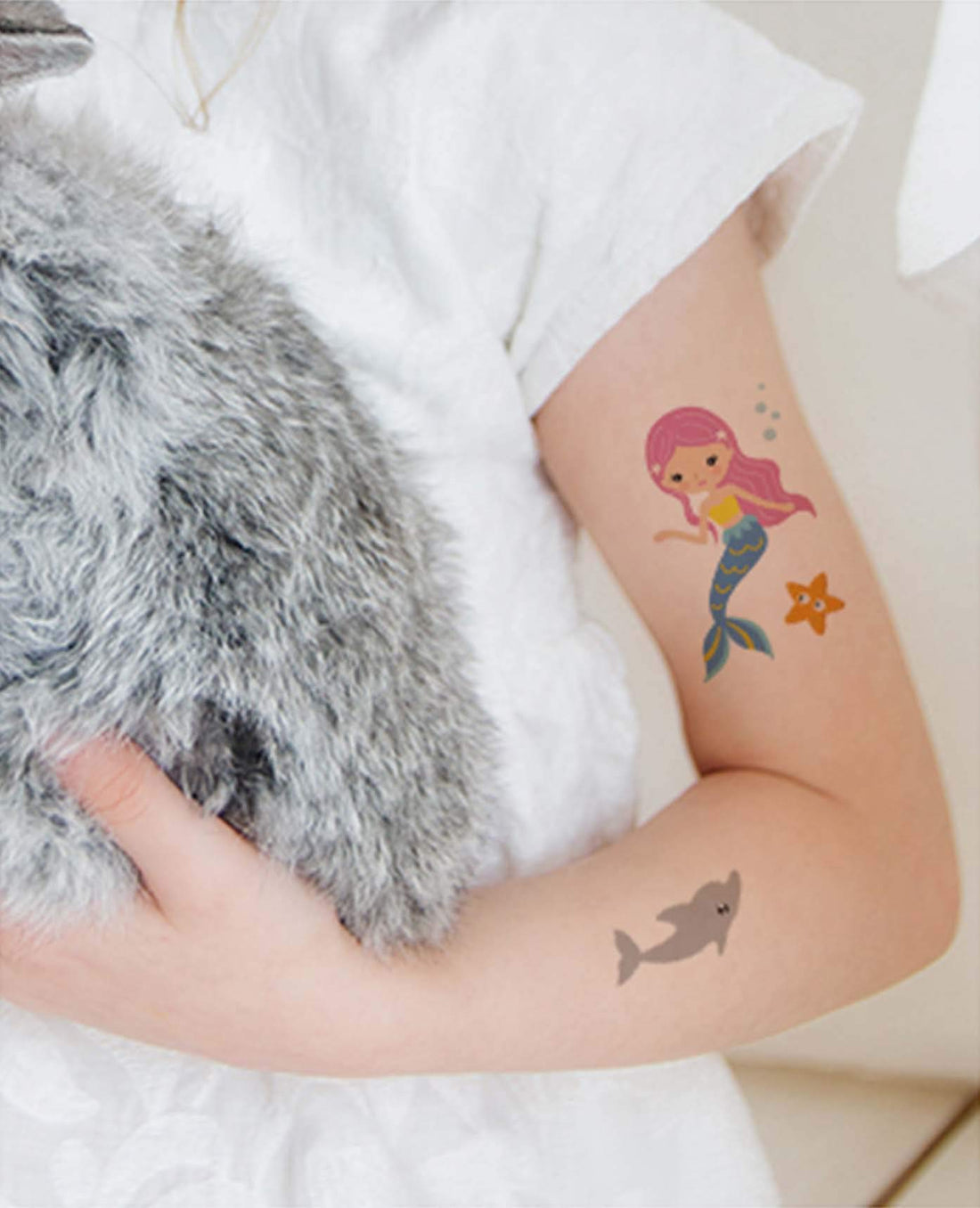 Mermaid Temporary Tattoos(80 designs) - COKOHAPPY Fake Mermaid Assorted Temporary Tattoos For Kids Children Girls Birthday Party Favors Supplies Party Accessories