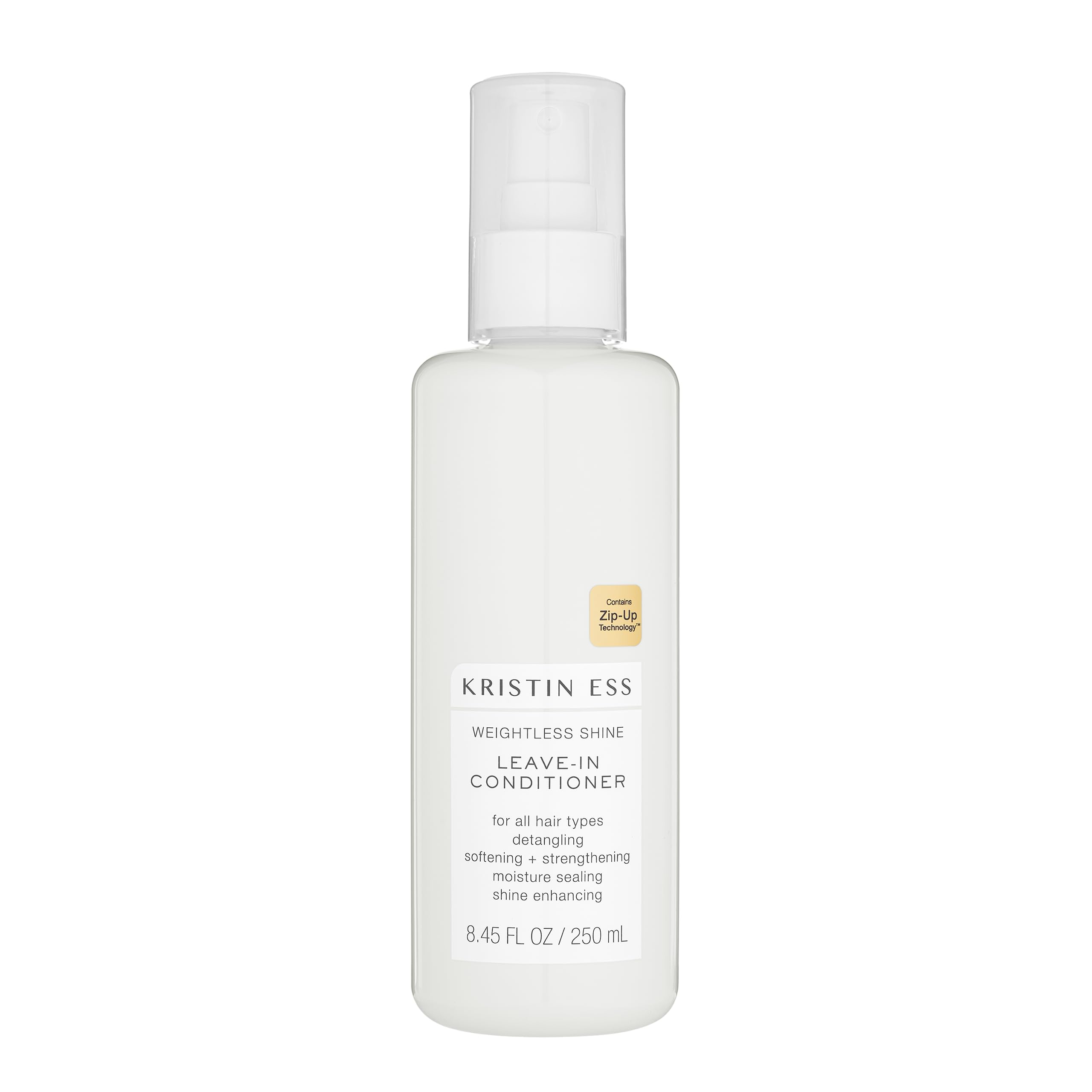 Kristin Ess Castor Oil Leave In Conditioner Spray for Curly, Dry + Damaged Hair - Anti-Frizz Moisturizing Deep Conditioner - Volume + Repair - Color Safe Women's Styling Product - Pear Fragrance
