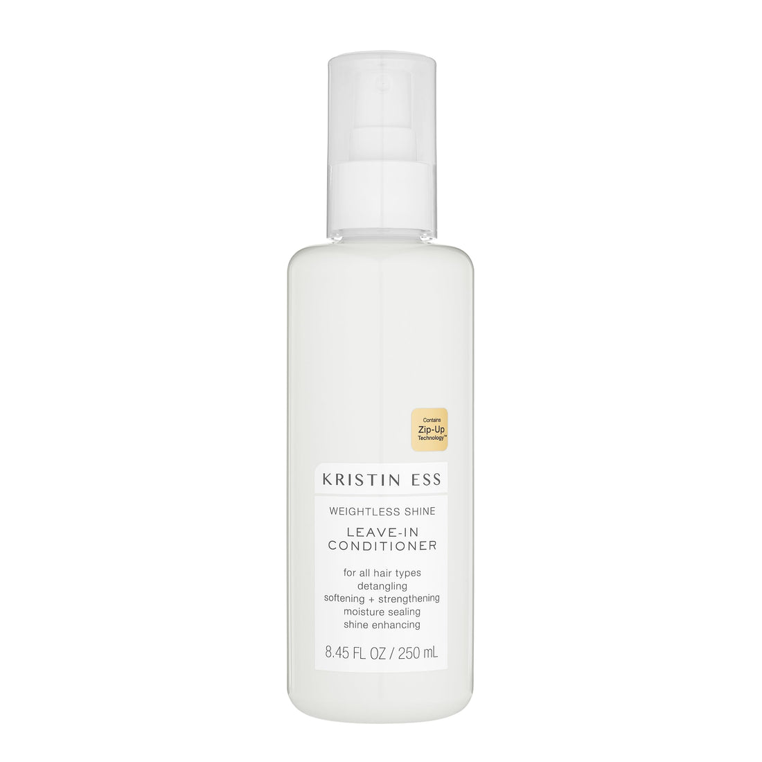 Kristin Ess Castor Oil Leave In Conditioner Spray for Curly, Dry + Damaged Hair - Anti-Frizz Moisturizing Deep Conditioner - Volume + Repair - Color Safe Women's Styling Product - Pear Fragrance