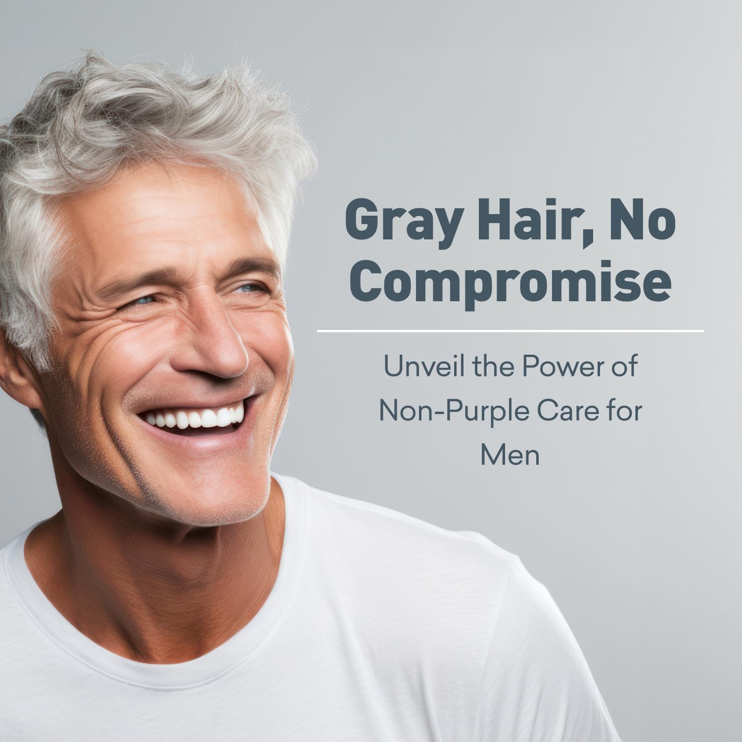 Just Nutritive Men's Gray Hair Shampoo | Remove Yellowing or Brassy Tones with No Sulfates | Natural Ingredients | Gray Hair Treatment | 8 oz.