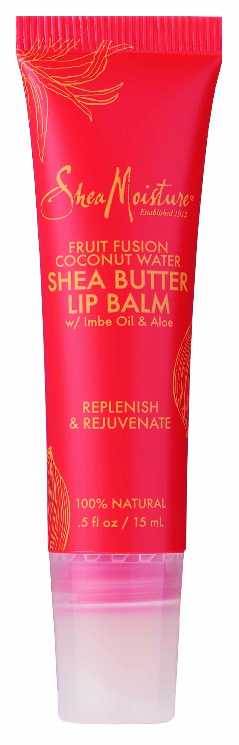 Shea Moisture Fruit Fusion Coconut Water Butter Lip Balm Care for Unisex, 0.5 Ounce