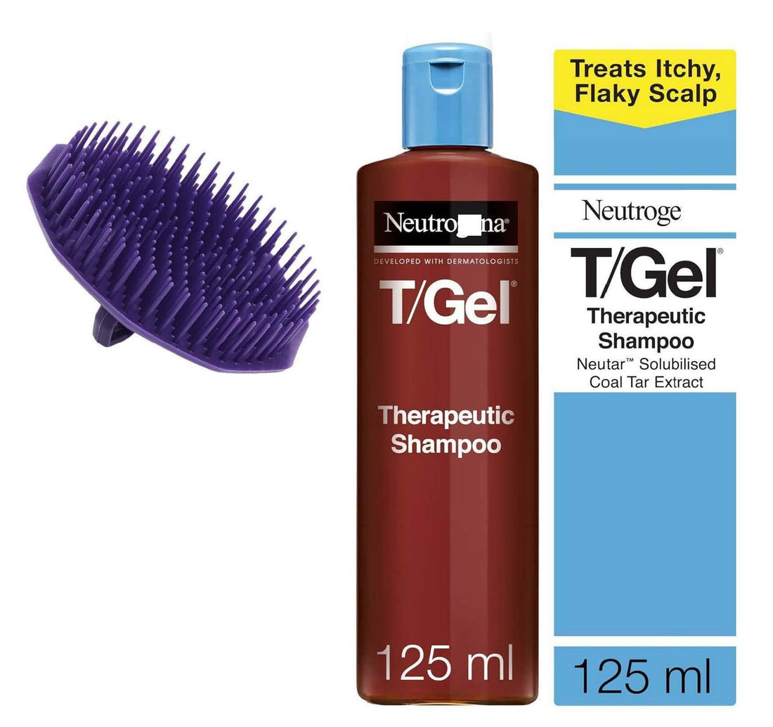 VibePack Therapeutic Shampoo Anti-Dandruff Treatment for Long-Lasting Relief of Itching and Flaking Scalp, Original Formula, 125ML, + SHAMPOO SCALP BRUSH