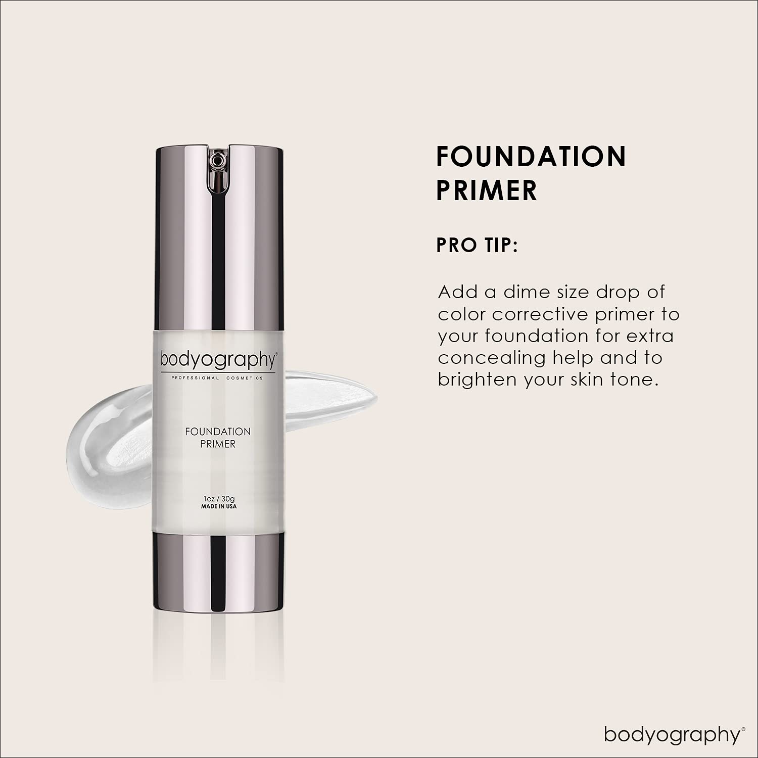Bodyography Foundation Primer, Clear, 0.4 Ounce