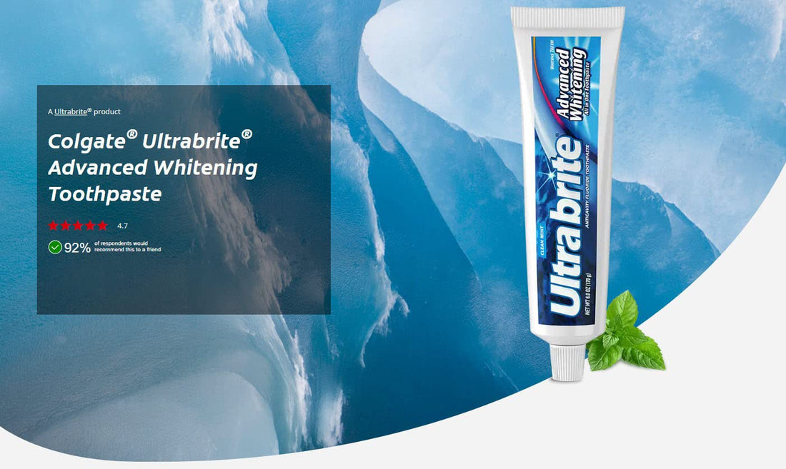 Ultra brite Advanced Whitening Toothpaste Clean Mint 6 oz (Pack of 10)