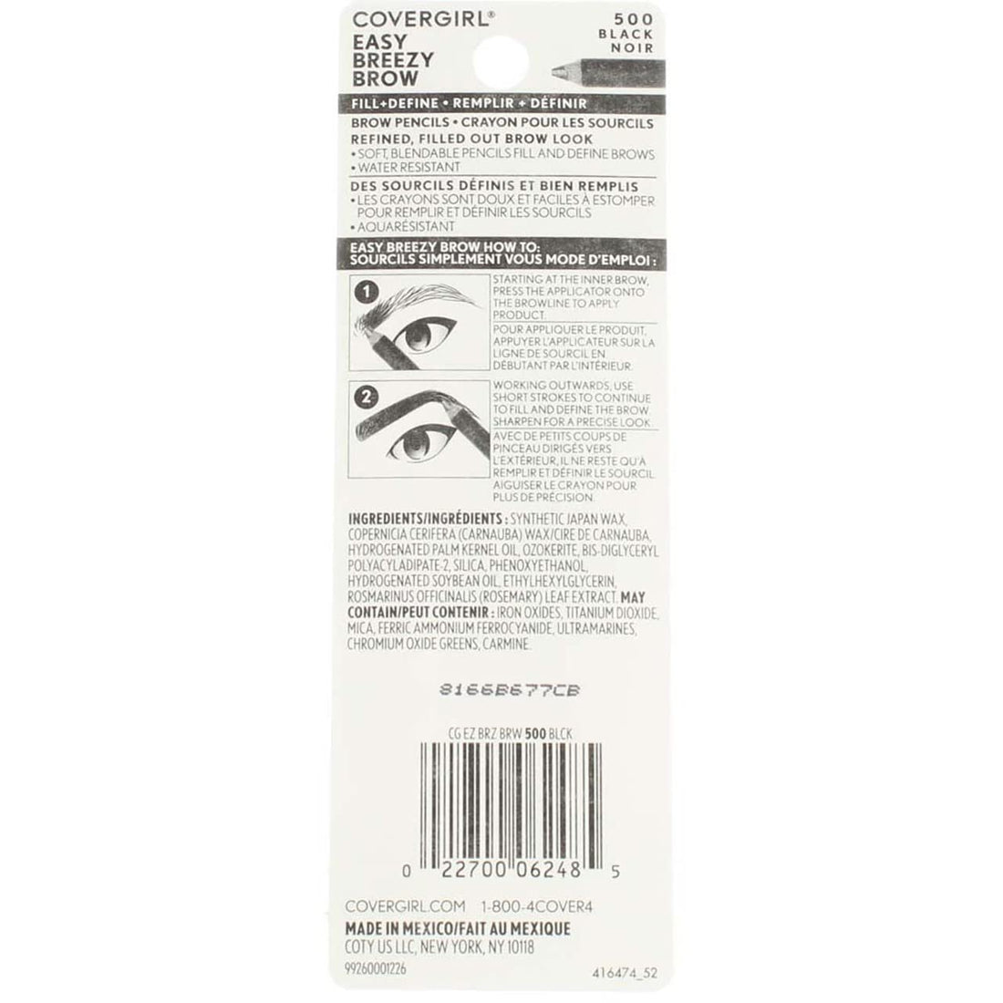 CoverGirl Brow and Eye Makers Pencil - MidnightBlack (500) - 2 pk