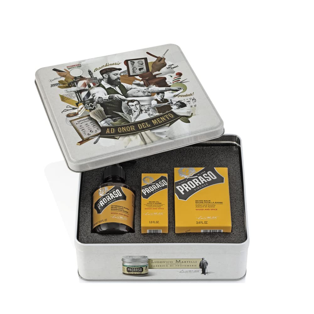 Proraso Wood and Spice Beard Care Tin