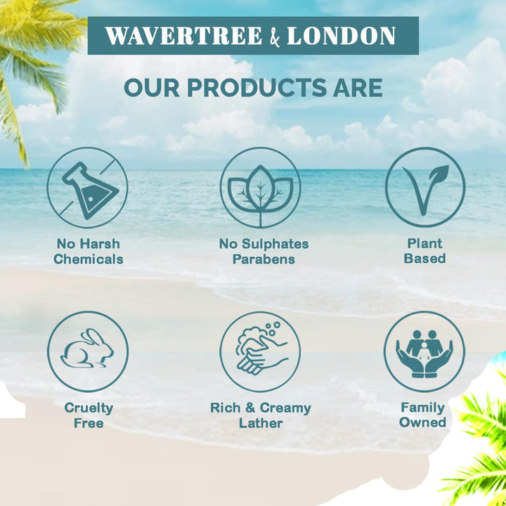 Wavertree & London Natural Liquid Soap Bottle with Dispenser Pump | Scented Soap for Home, Office use | Triple French Milled soap | Made in Australia