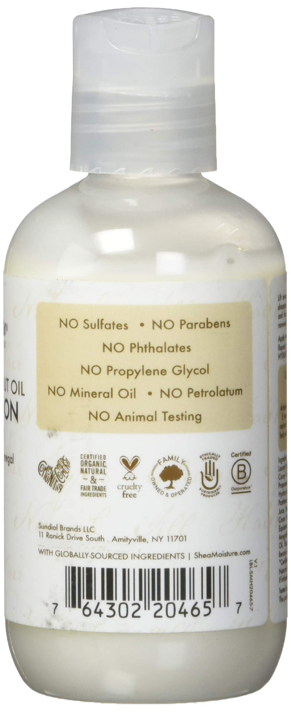 Shea Moisture 100 Percent Virgin Coconut Oil Daily Hydration Shampoo for Unisex, 3.2 Ounce