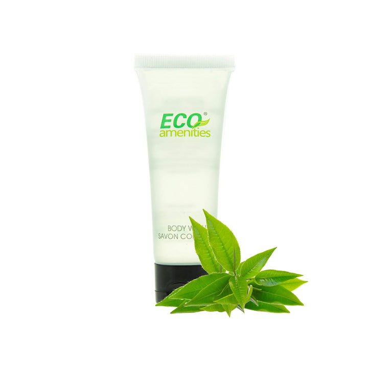 ECO Amenities Transparent Tube Flip Cap Individually Wrapped 30ml Shower Gel, 200 Tubes per Case