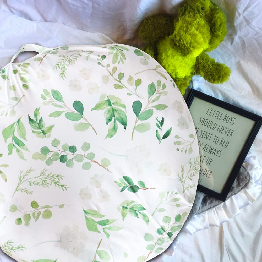 TANOFAR Green Leaf Lounger Cover for Newborn, Breathable & Reusable Removable Slipcover for Baby, Snugly Fit