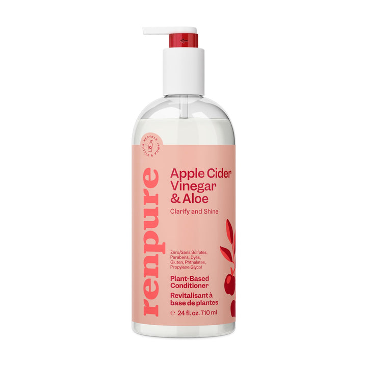Renpure Plant Based Apple Cider Vinegar & Aloe Clarify & Shine Conditioner, 24 oz