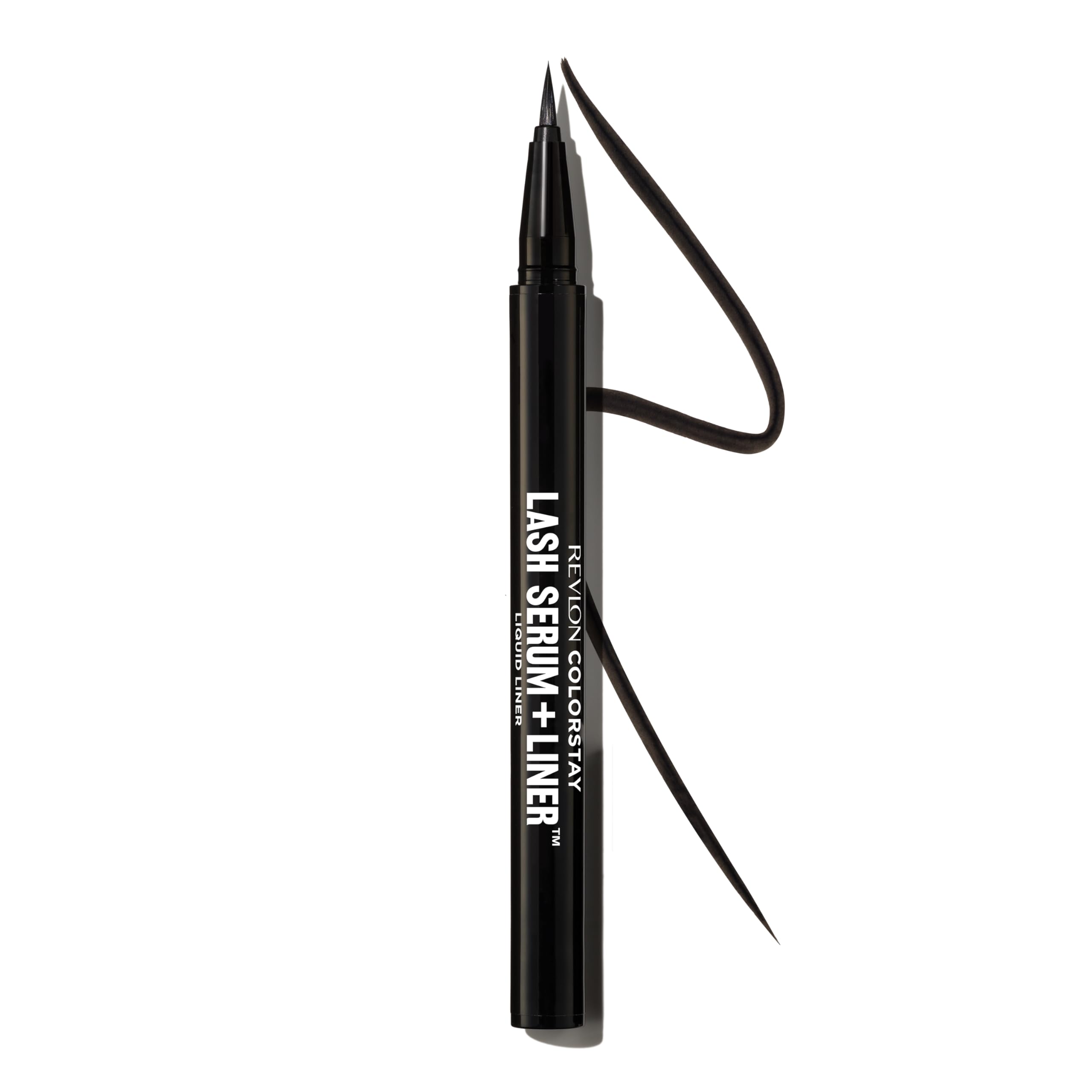 REVLON ColorStay Lash Serum + Liner, Waterproof Eyeliner, Healthier Looking Eyelashes, Smudge-Resistant Flexible Brush Tip, 001 Blackest Black