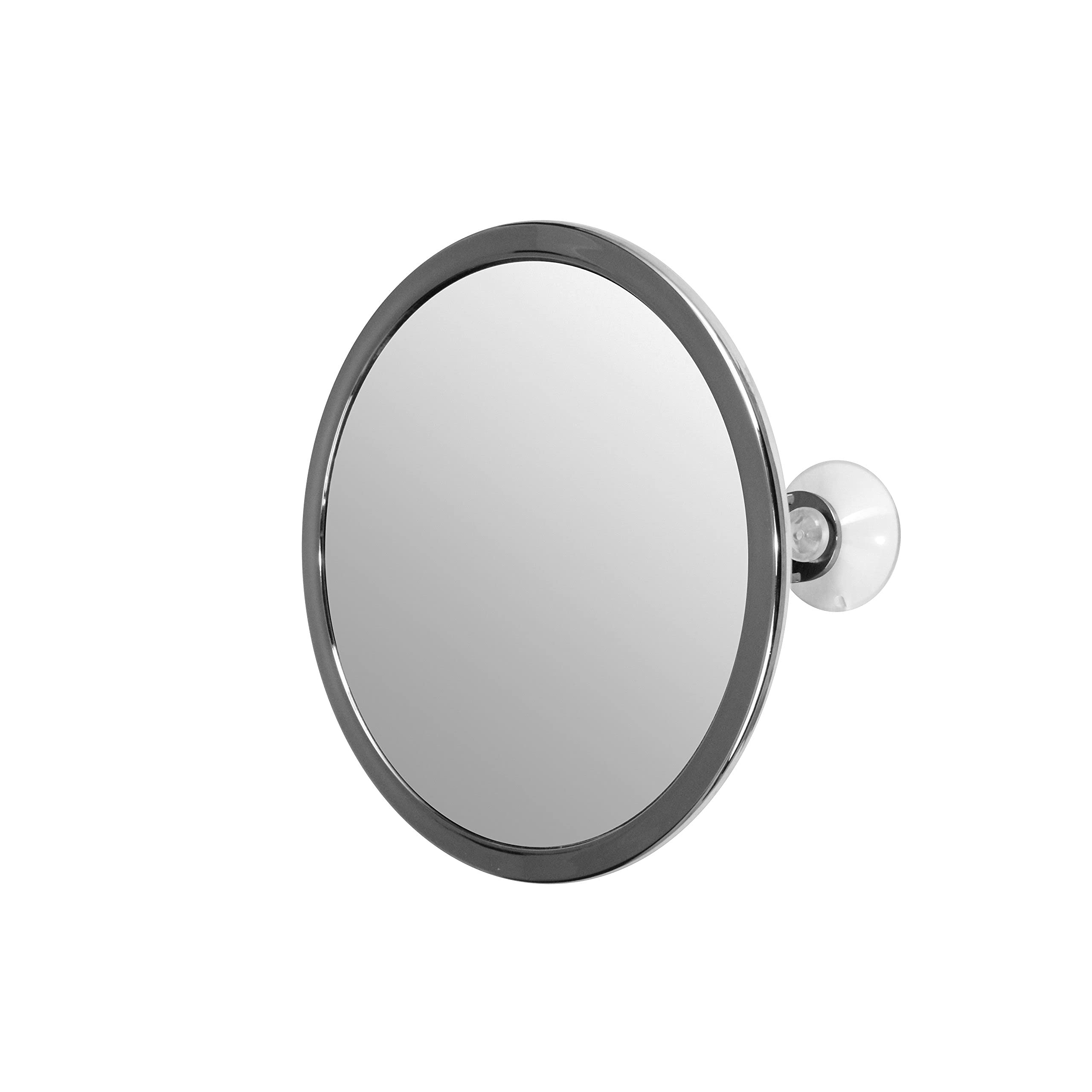 6 Suction Mount Mirror - 5X Magnifying Vanity Makeup Mirror with 3-Point Super Suction, Pivoting, Rotating and Locking Suction