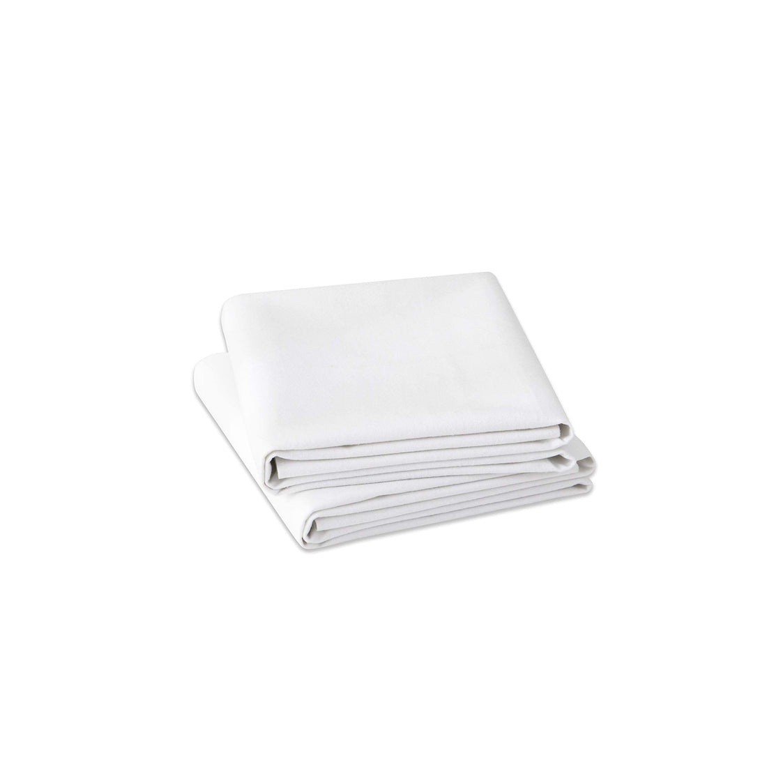 Flannel Crib Protector Pad, Water Resistant Utility Cotton Mattress Protector Pad, Solid White Waterproof Diaper Pad, One Size (34x54(2pack))