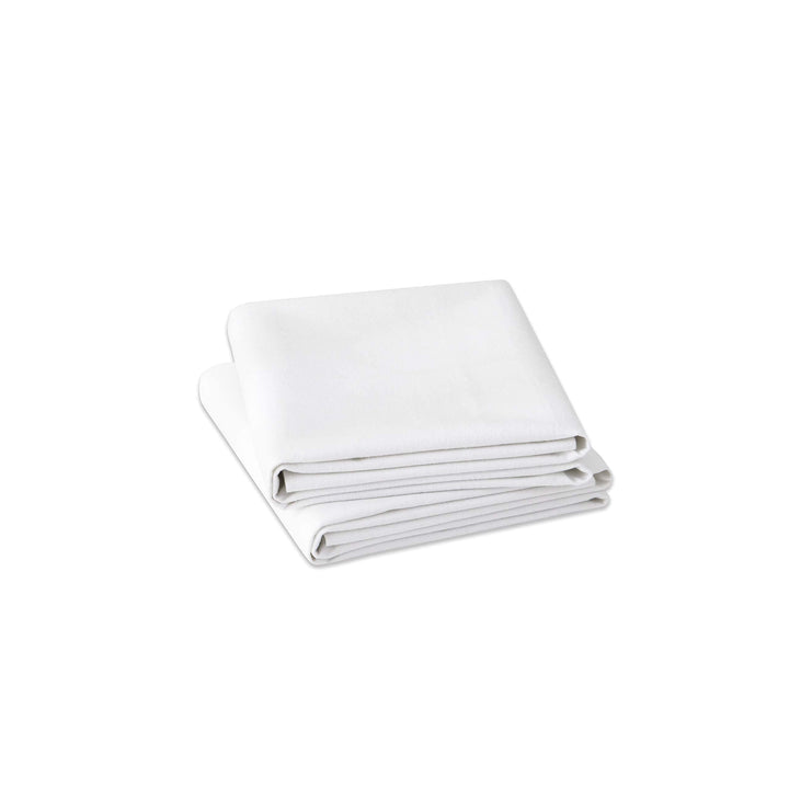 Flannel Crib Protector Pad, Water Resistant Utility Cotton Mattress Protector Pad, Solid White Waterproof Diaper Pad, One Size (34x54(2pack))