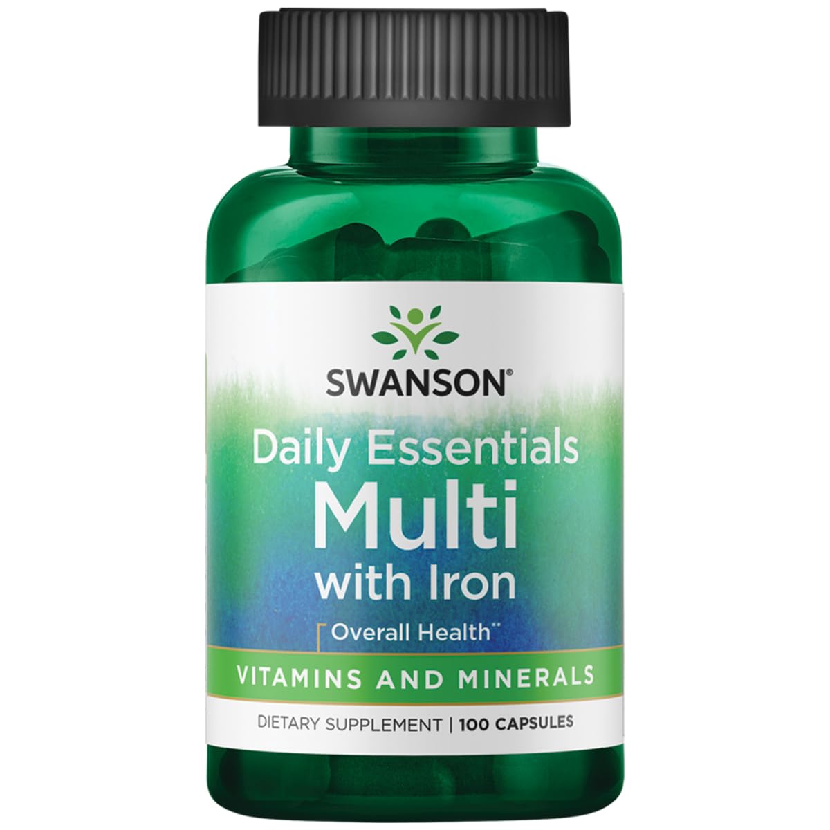Swanson Multi and Mineral Daily Men's Women's Multivitamin Multimineral Health Supplement 100 Capsules (Caps)