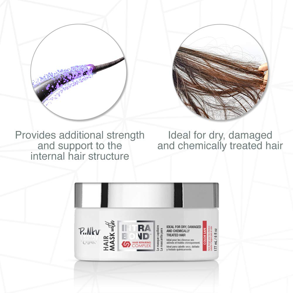 Punky Hair Mask with Intrabond Hair Repairing Complex, 6 oz - Ideal for Dry, Damaged, Chemically Treated Hair