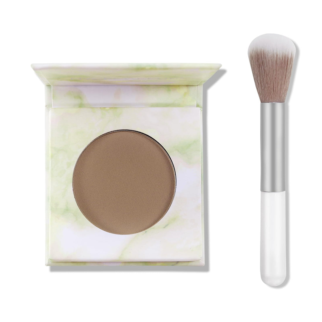 Jutqut Matte Contour Palette - Face Sculpting Grey Contour Powder for Light Fair Skin, Cool Toned Face Bronzer Makeup Contouring, Buildable Matte Bronzer - 02#Dark Brown