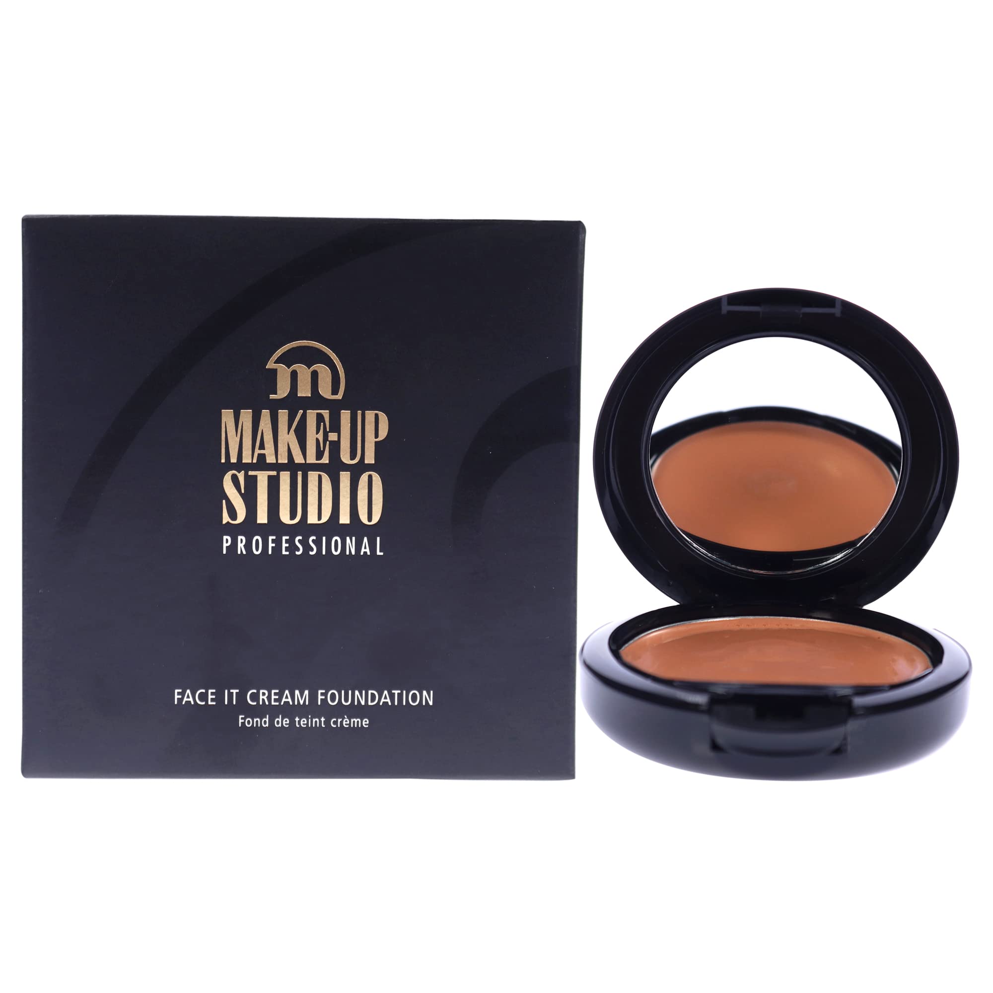Make-Up Studio Professional Make-Up Face It Cream Foundation - Water-Resistant - Offers Both Light And Full Coverage - Long-Lasting Result - Highly Pigmented Satin Finish - Fudge - 0.27 Oz