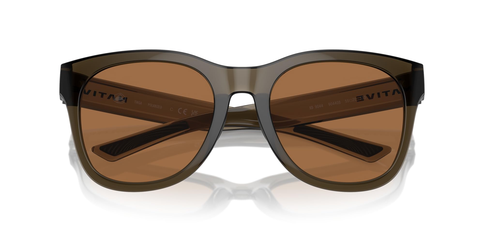 Native Eyewear Women's Tiaga Square Sunglasses, Smokey Quartz/Brown Polarized, 55 mm