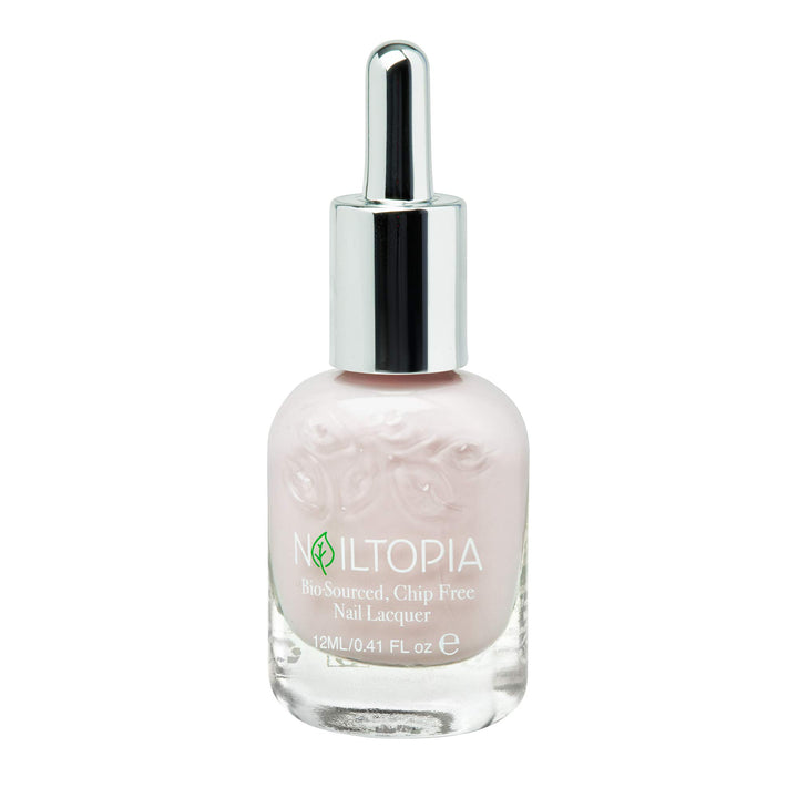 Nailtopia - Plant-Based Chip Free Nail Lacquer - Non Toxic, Bio-Sourced, Long-Lasting, Strengthening Polish - Kissin In The Rain (Light Pastel Pink) - 0.41oz