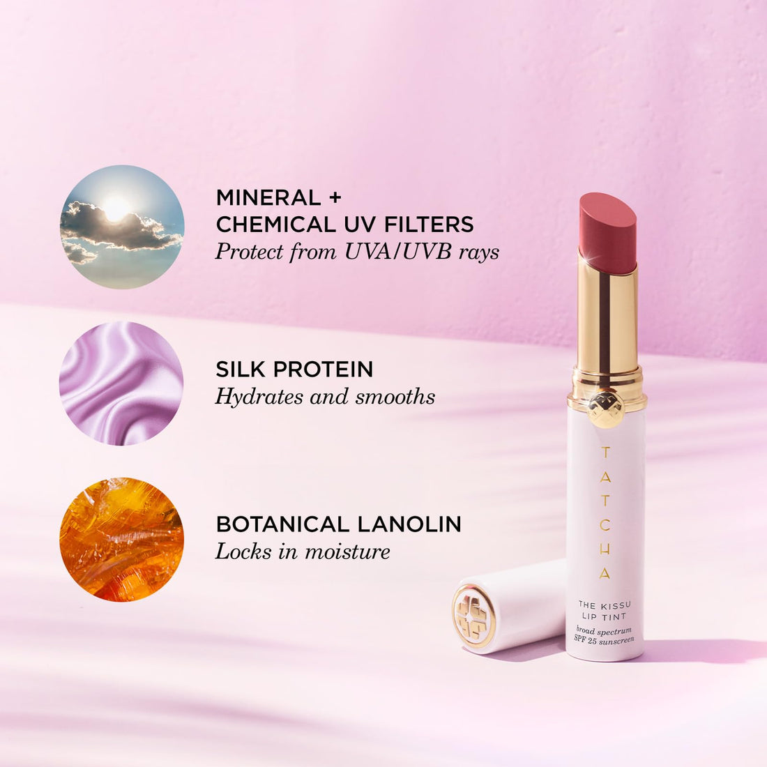 The Kissu Lip Tint SPF 25 - Midnight Lily | Hydrating Tinted Lip Sunscreen. 0.14 oz