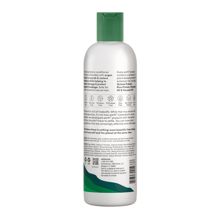 earth Moisture and Repair Conditioner - Hair Conditioner with Argan and Aloe - Sulfate and Paraben Free Conditioner Protects Against Breakage - 12 oz