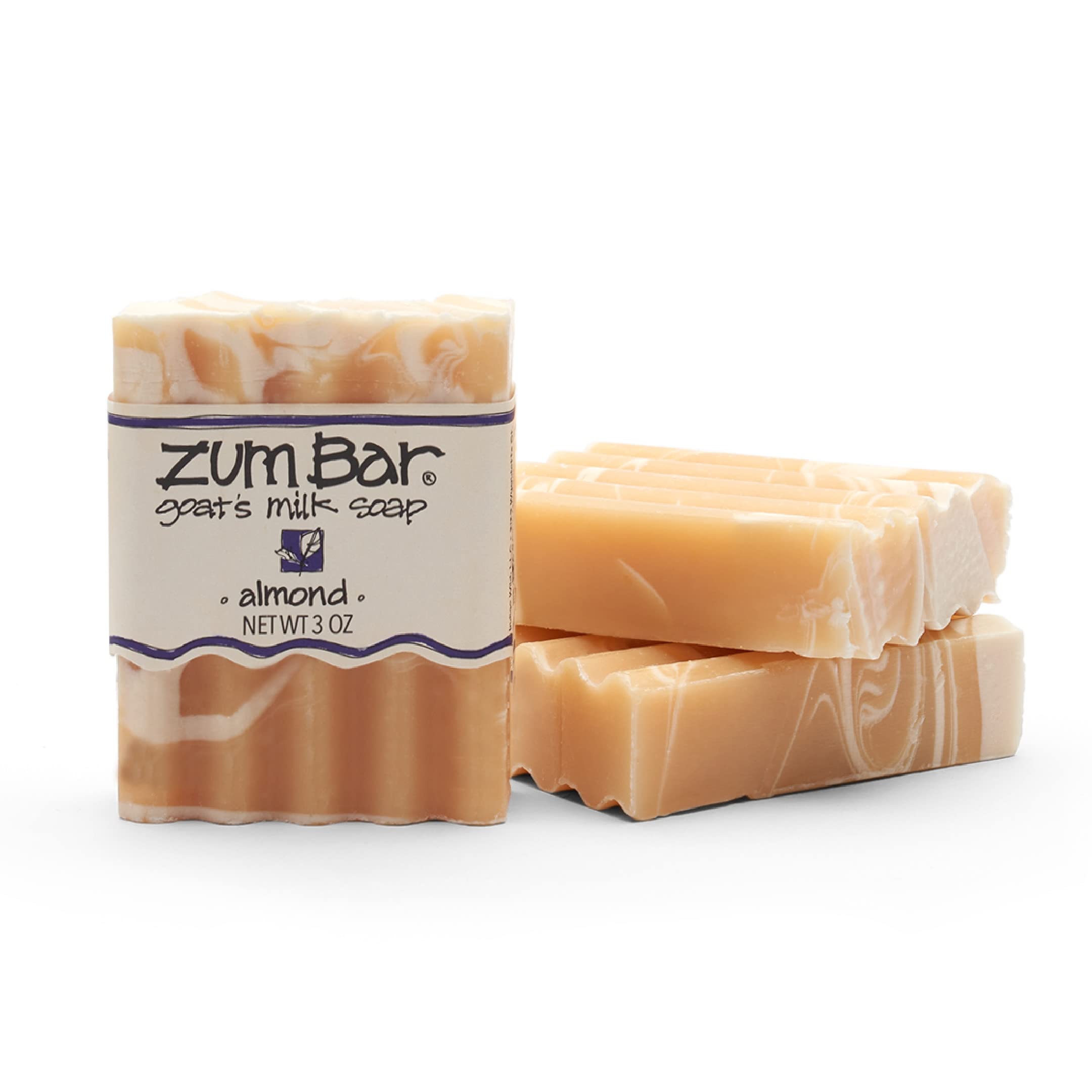 Indigo Wild: Zum Bar Goat's Milk Soap Bar, Almond 3 oz (3 pack)