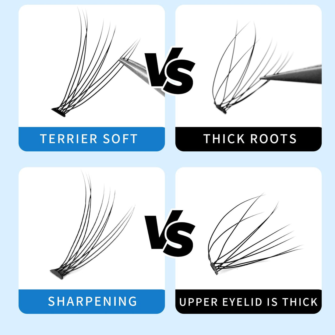 Scala 240pcs C Curl 10D/20D Cluster Eyelashes Mixed, 0.07mm /0.10 mm Mixed,8/9/10/11/12mm,10/11/12/13/14mm,12/13/14/15/16mm and Under Eyelashes Mixed Professional M (8/9/10/11/12mm and Under Eyelashe)