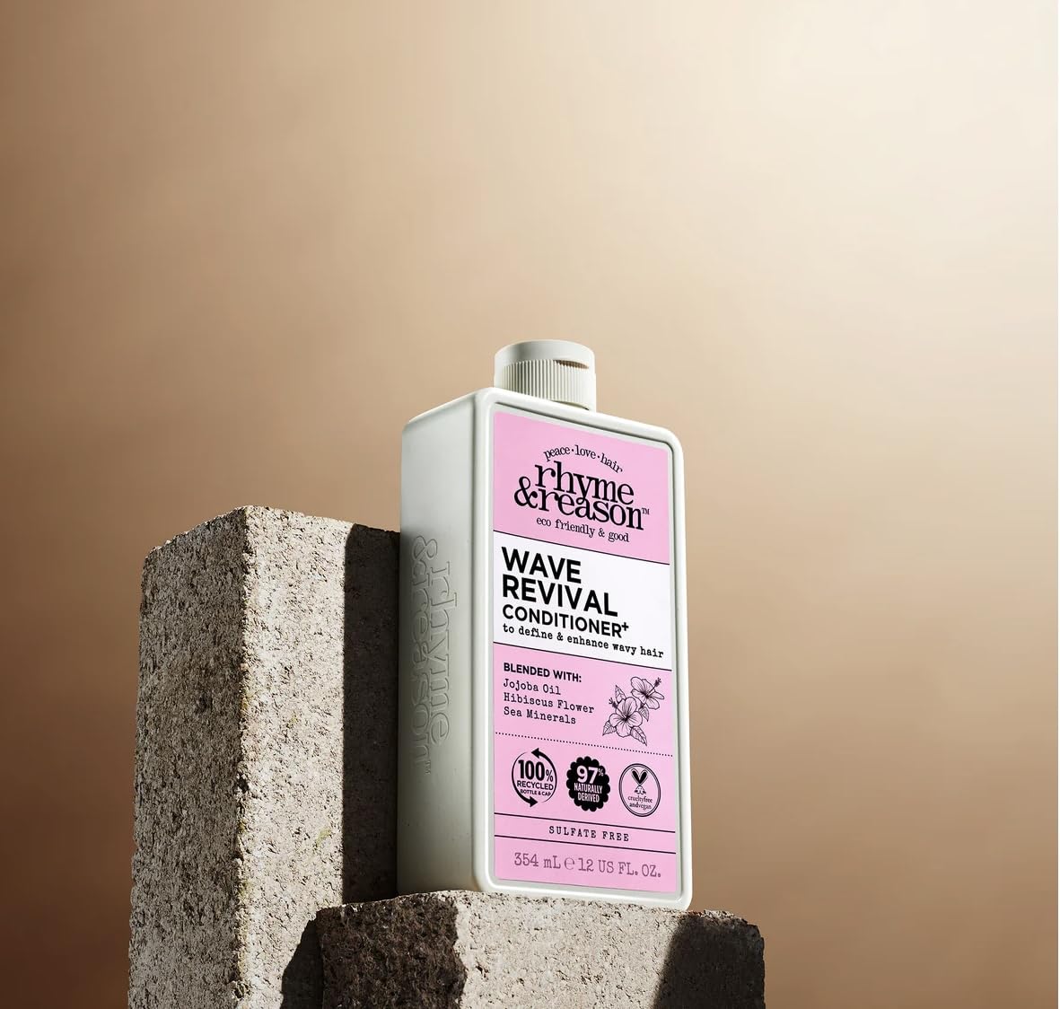 Rhyme & Reason Wave Revival Shampoo & Conditioner SET. 13 Fl. Oz. Each Bottle. To Define & Enhance Wavy Hair. Vegan Cruelty Free., White