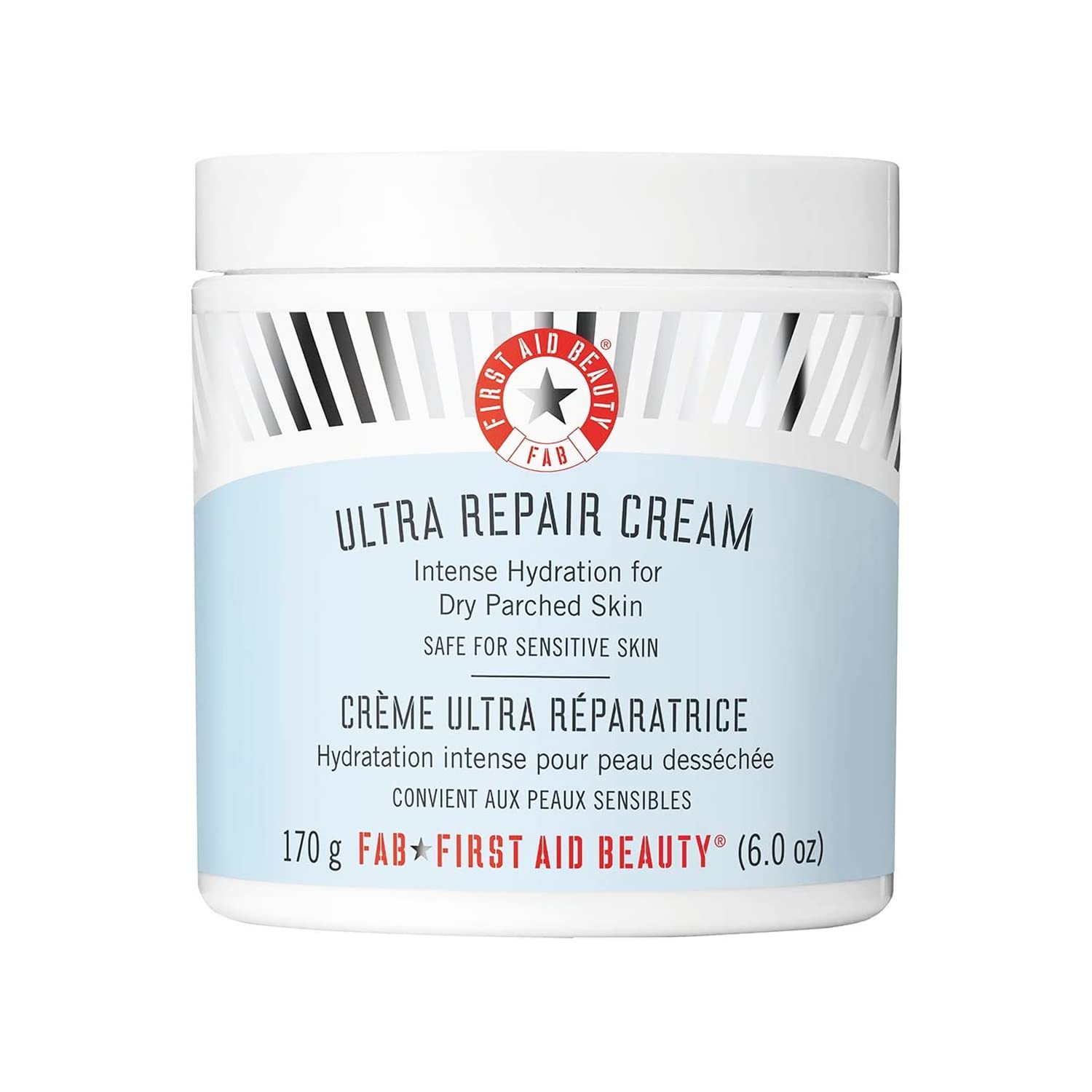 First Aid Beauty Ultra Repair Cream Intense Hydration Moisturiser for Face and Body – Rich Whipped Texture For Immediate Skin Hydration, 170.1g