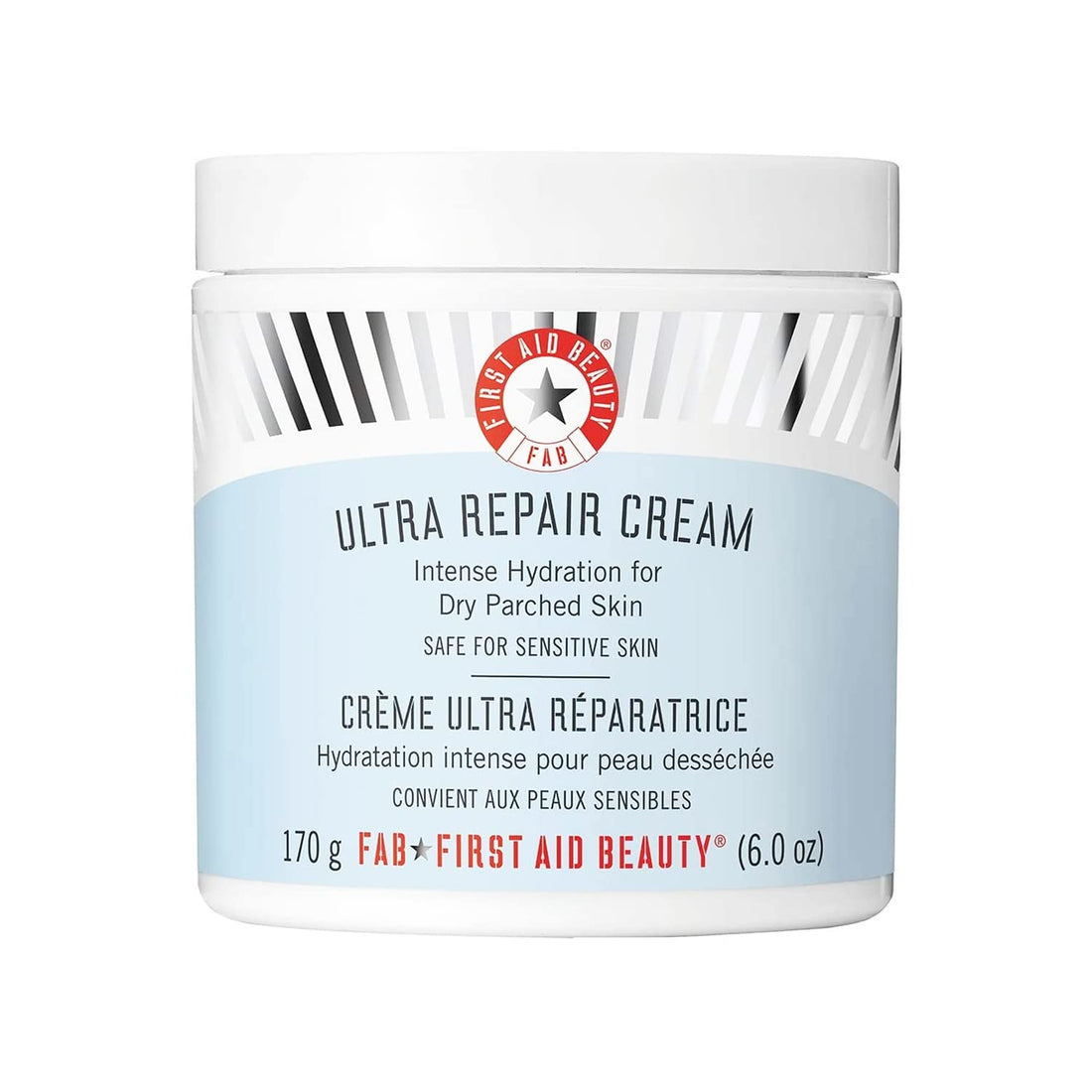 First Aid Beauty Ultra Repair Cream Intense Hydration Moisturiser for Face and Body – Rich Whipped Texture For Immediate Skin Hydration, 170.1g