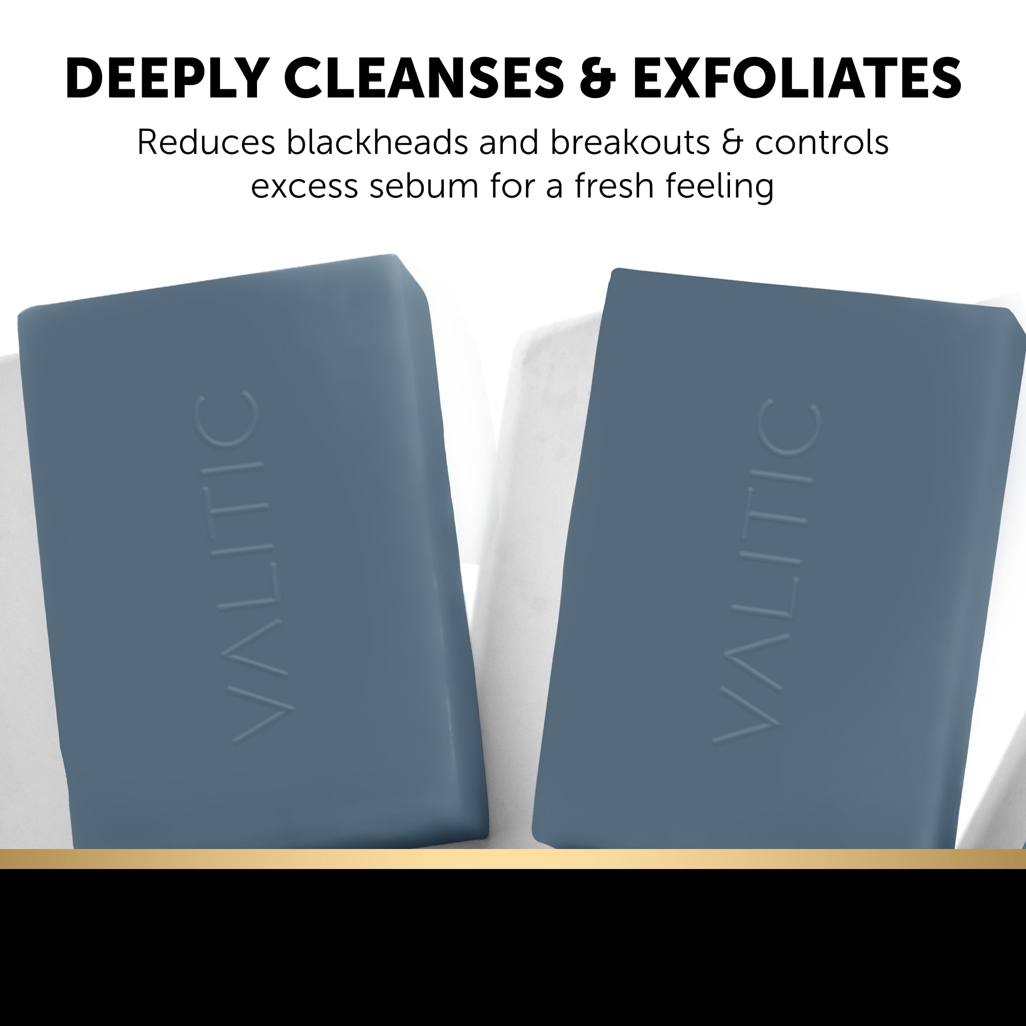 VALITIC Salicylic Acid and Vitamin C Soap Bar - Facial Cleanser and Exfoliating Body Wash for Blackheads, Enlarged Pores and Blemish Skin with Collagen, Hyaluronic Acid, Vitamin E - 2 Pack