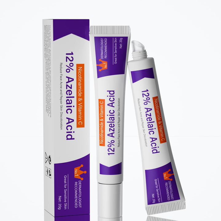 Azelaic Acid 12% Serum for Acne & Redness Relief - Niacinamide Facial Serum to Reduce Pimples, Blackheads, Scars & Oily Skin - Brightening Azelaic Acid Cream for Clear, Balanced Skin (1PCS)