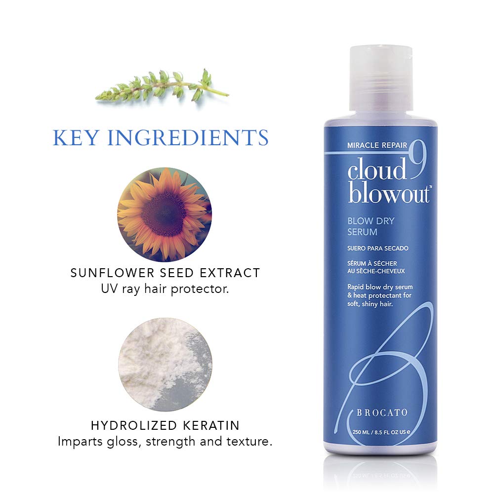 Brocato Cloud 9 Blowout Miracle Repair Blow Dry Serum, 250ml