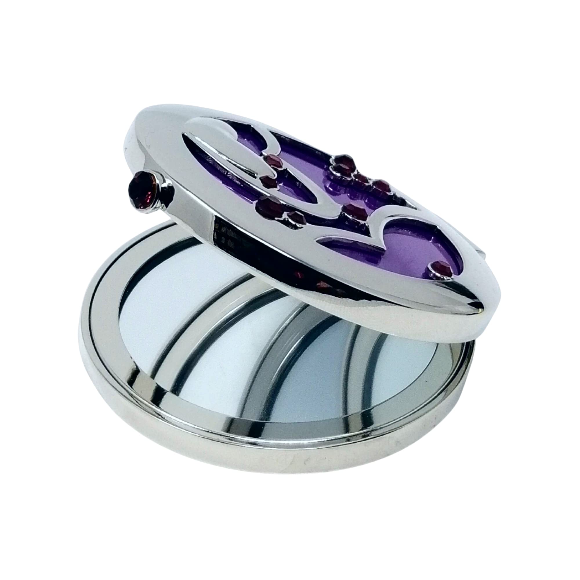 Rucci Compact Mirror, Inter-Locking Heart