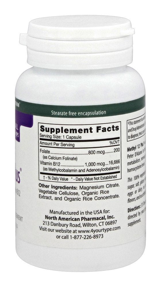 D'Adamo Personalized Nutrition Methyl 12 Plus, 60 Count