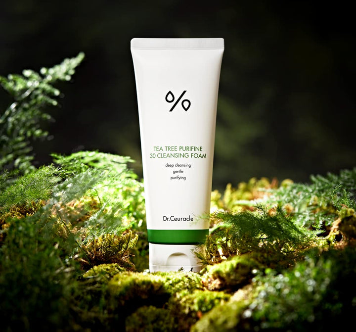 Dr.Ceuracle Tea Tree Purifine Cleansing Foam - Korean Skincare Mild Cleansing Face Wash, Gel to Foam Facial Cleanser with Soothing Finish (150ml / 5.07 fl. oz.)