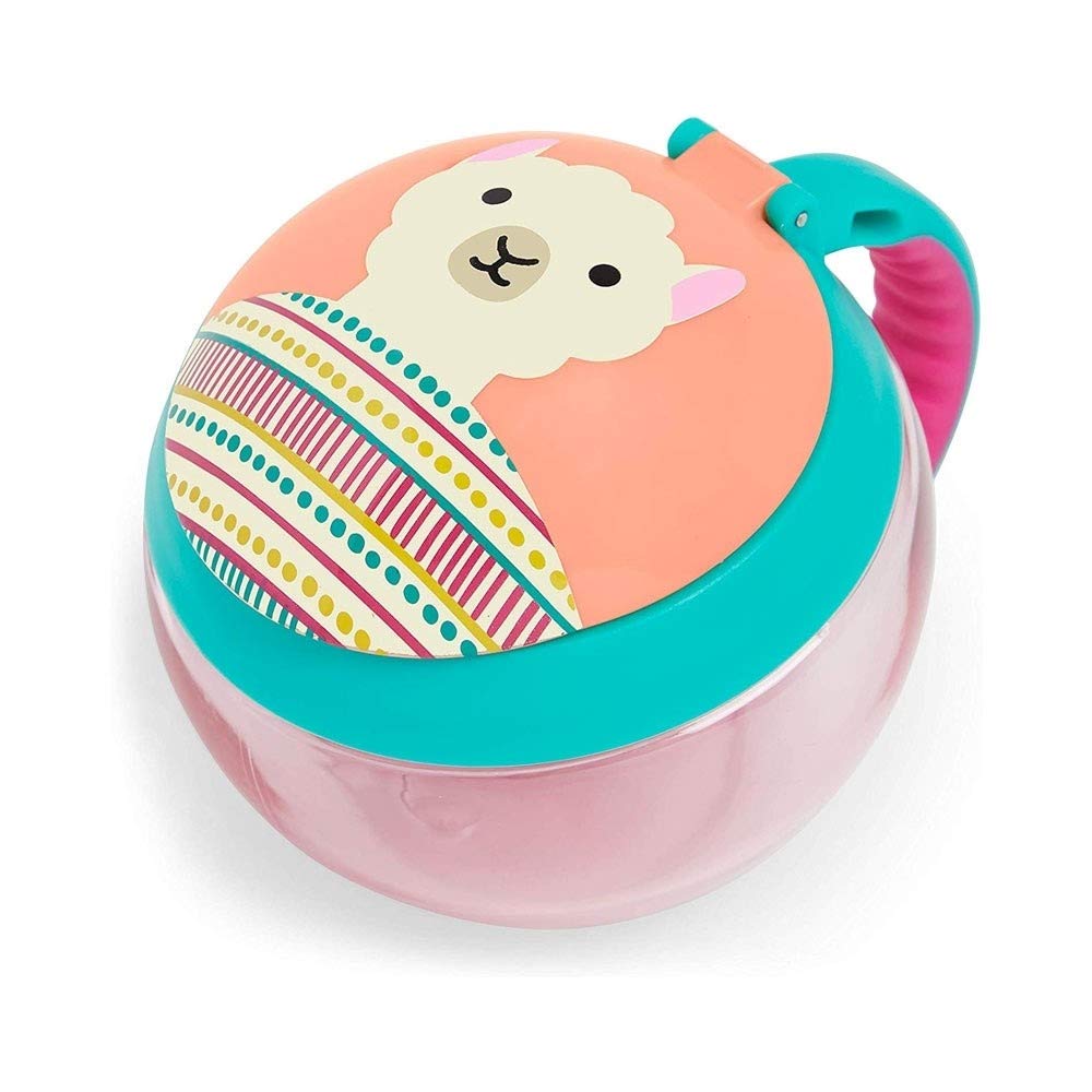 Skip Hop Baby Snack Container, Zoo Snack Cup, Llama, 222 milliliters