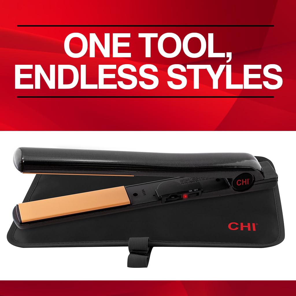 CHI PRO AIR 1 Ceramic Flat Iron in Onyx Black - Ionic Tourmaline Hair Straightener
