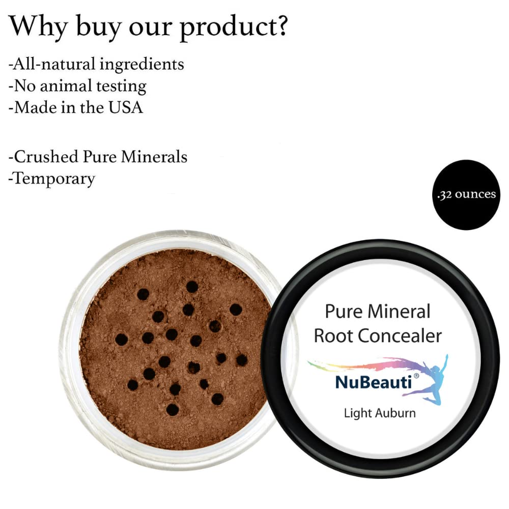 Root Concealer Touch Up Powder | All-Natural Crushed Minerals Without Brush | Fast and Easy Total Gray Hair Cover up For Black | Brown | Auburn and Blonde Hair .32 ounce (Without Brush, Darkest Brown)