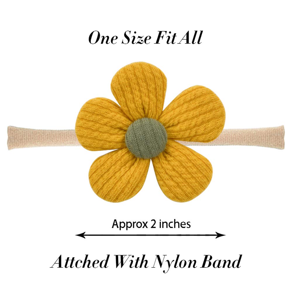 JIAHANG Baby Girls Hair Bow Headbands Nylon Flower Hairband Floral Hair Accessories 10PCS for Newborn Infant Toddlers