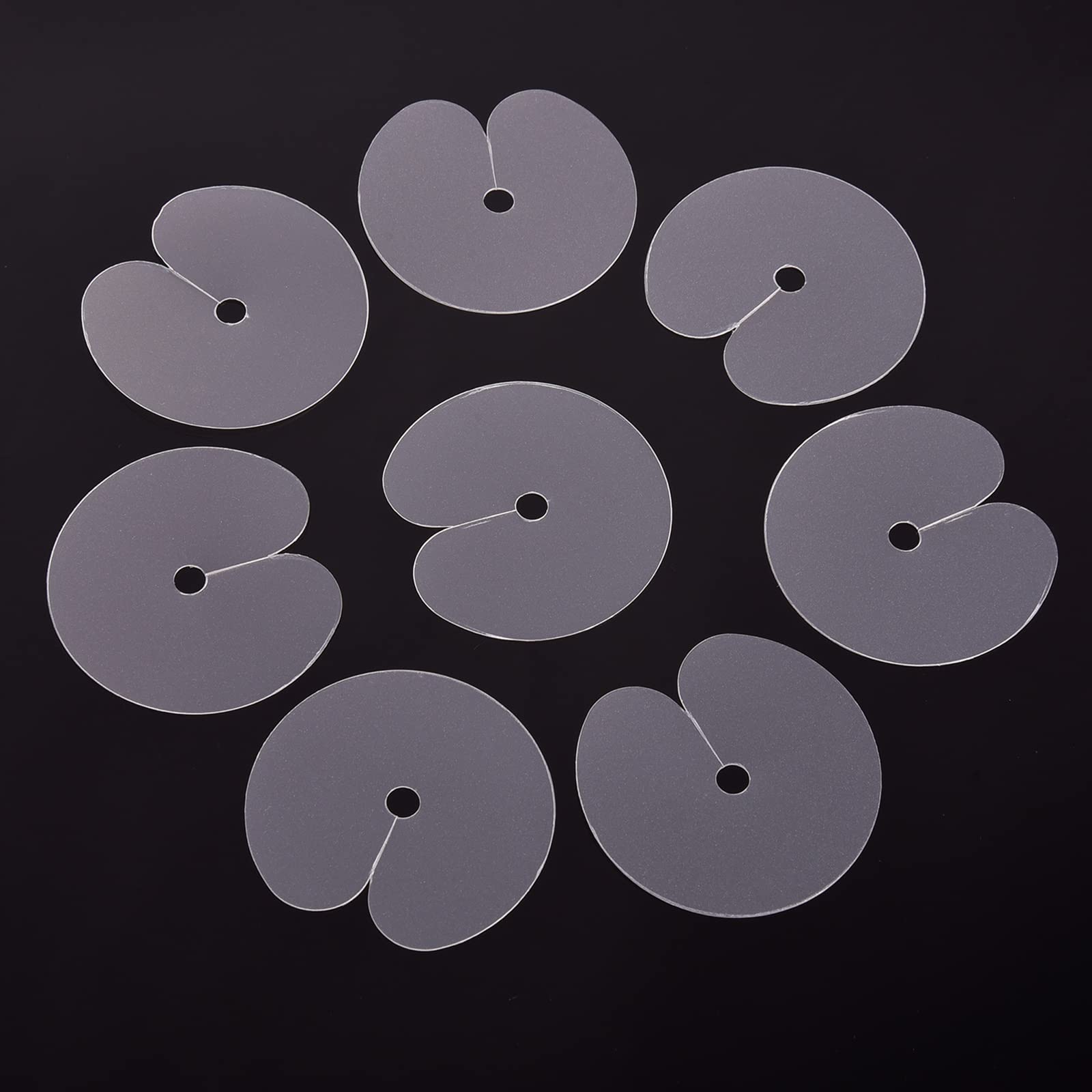 Hicarer 150 Pieces Heat Shield Spacers, 6 Pieces Hair Clips, Single Hole, Clear Fusion Glue Protector for Hair Extension Using