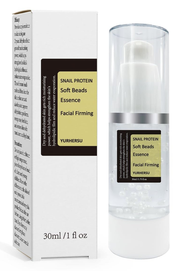 Snail Mucin Pearl Serum Essence With High Concentration Sodium Hyaluronate & Carbomer, Facial Firming, Skin Hydrating Tender Silky Soft Moisturizing Anti-Wrinkles; 30ml(1 fl oz); DBZ