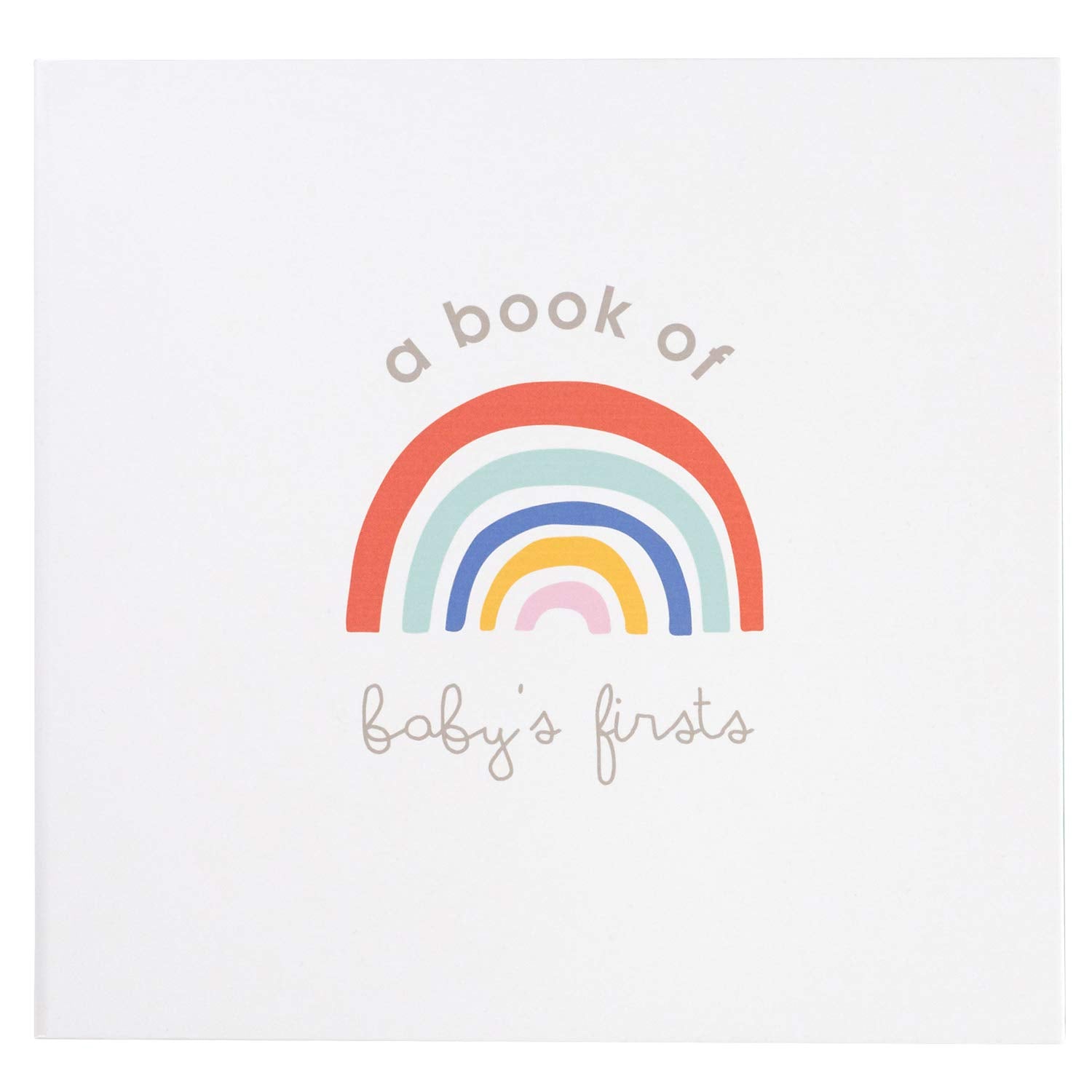 C.R. Gibson Rainbow ''A Book of Baby's Firsts'' Baby First Year Memory Book with Ink Pad, 36 Pages, 9.5'' x 9''