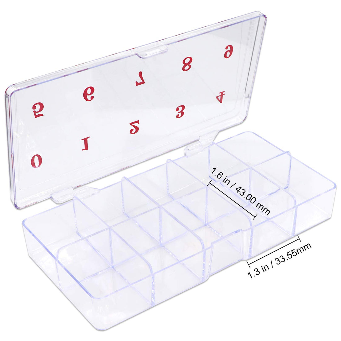 1p Empty Storage Box Case Container Compartment for Nail Art Tips Good Quality