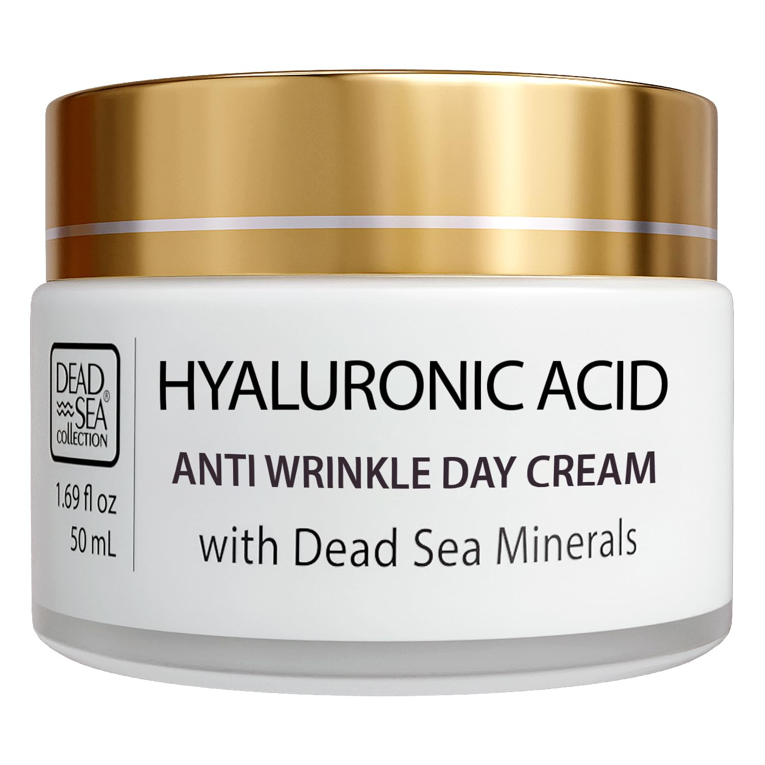 Dead Sea Collection Day Cream for Face with Hyaluronic Acid and Dead Sea Minerals - Nourishing Skin Care Moisturizer to Reduce Wrinkles (1.69 fl. oz)