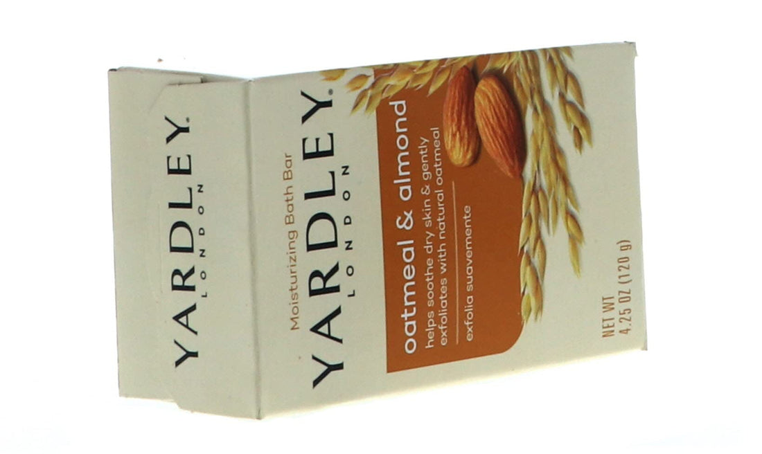 Yardley Moisturizing Bar Naturally, Natural Oatmeal and Almond - 4.25 Oz, 6 Pack