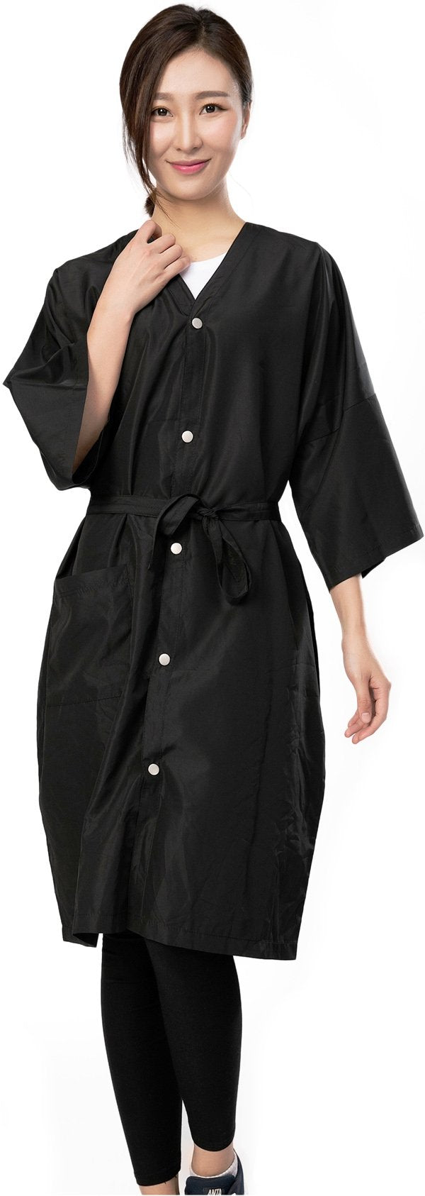 Salon Client Gown, Kimono Style with Front Pocket, Hairdressing...