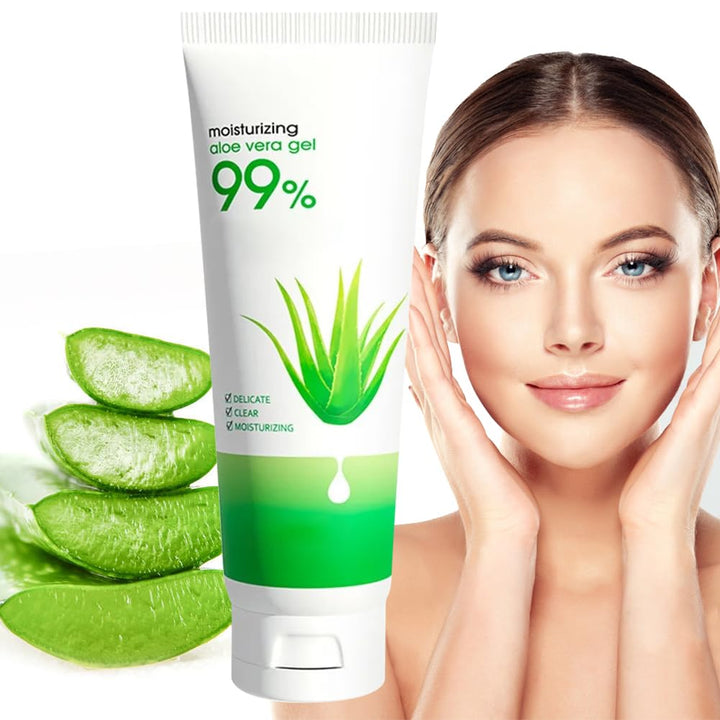 Mroobest Aloe Vera Gel, Aloe Gel 100 Percent Pure Plant, Deeply Hydrating & Repairing, Sunburn & Eczema Relief, Acne, Small Cuts, Suitable for Face, Body